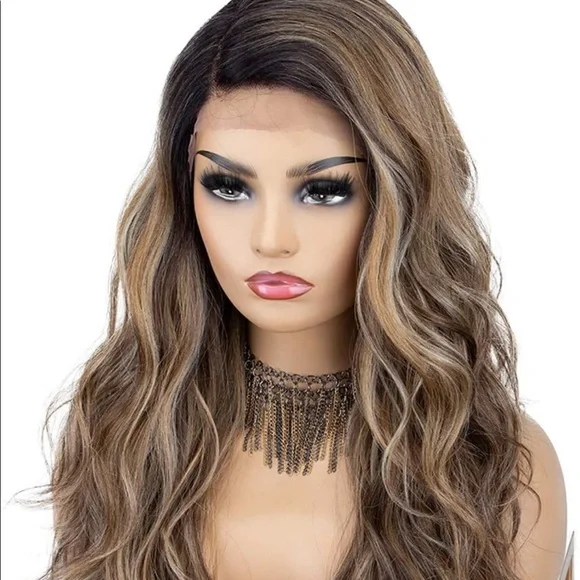 JASE 18” BROWN OMBRÉ BODY WAVY lace front wig *NEW*